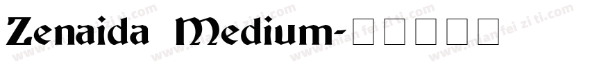 Zenaida Medium字体转换
